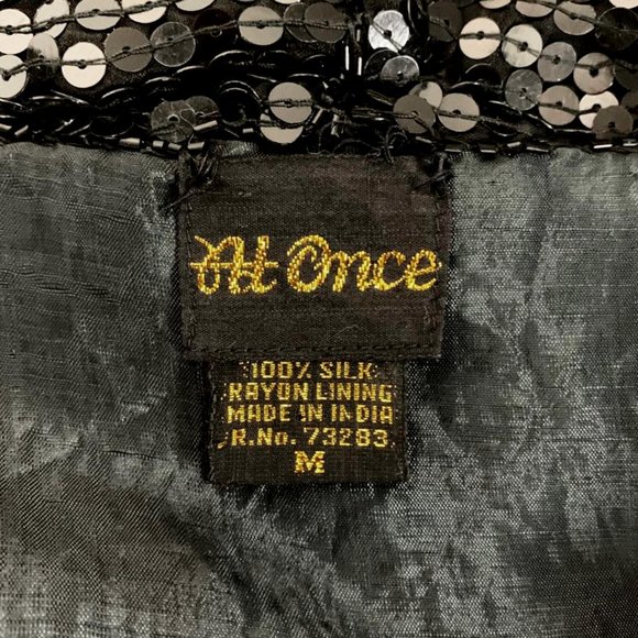 ** SOLD ** VINTAGE AT ONCE Sequin Blazer - Picture 6 of 6